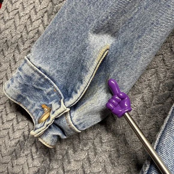 VTG Denim Chore Coat XL Heavy Duty Work Jacket Bucky Calamity Jeans USA Deadwood - Picture 10 of 13